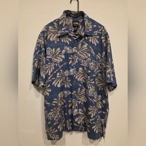 Vintage Harley Davidson Shirt Mens L Tori Richard Hawaiian Biker